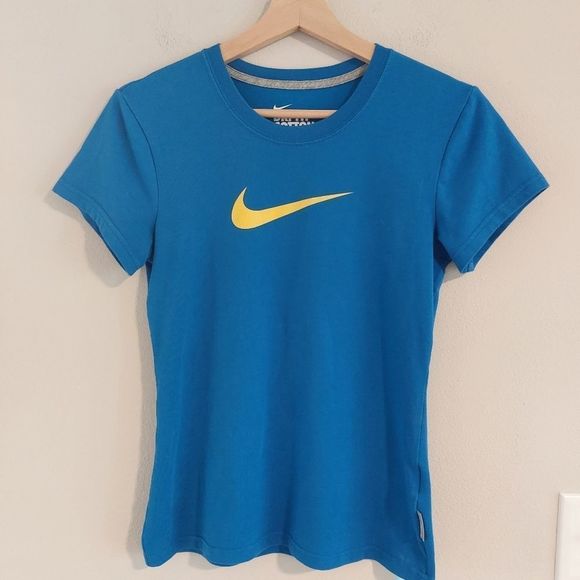 Nike blue dri-fit cotton tshirt - Picture 1 of 4
